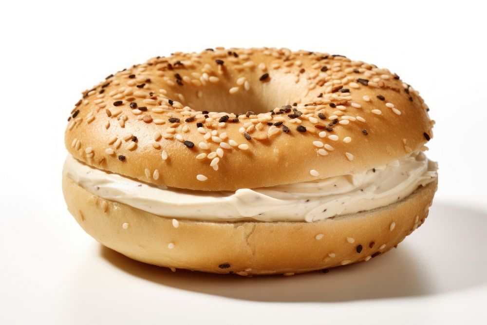 Bagel cheese bread food. AI generated Image by rawpixel.