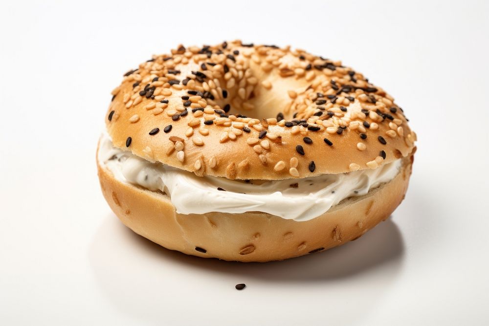 Bagel cheese bread food. AI generated Image by rawpixel.