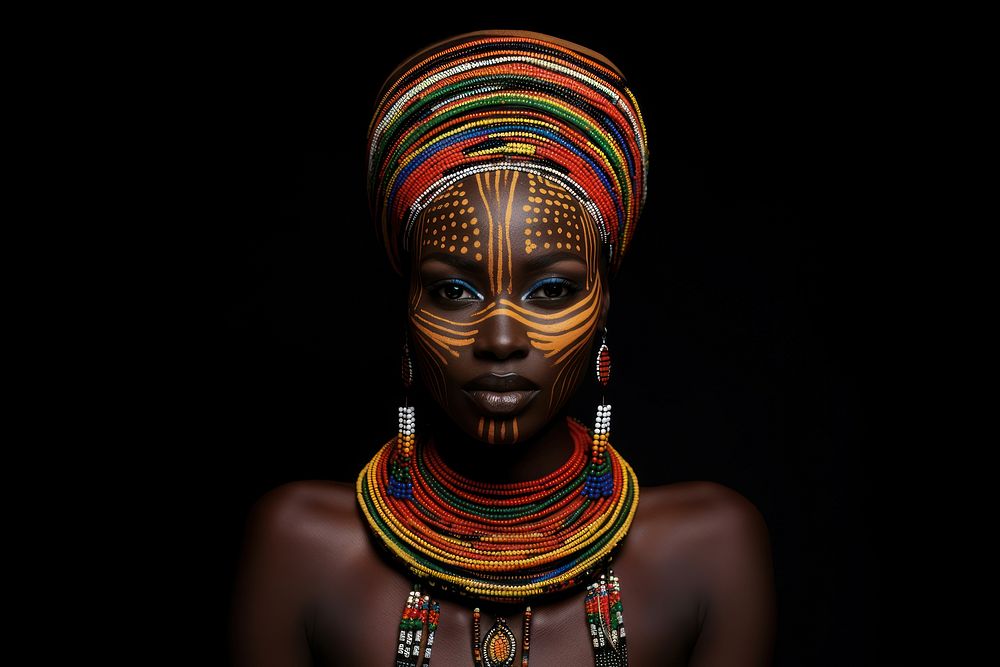 female tribal face paint