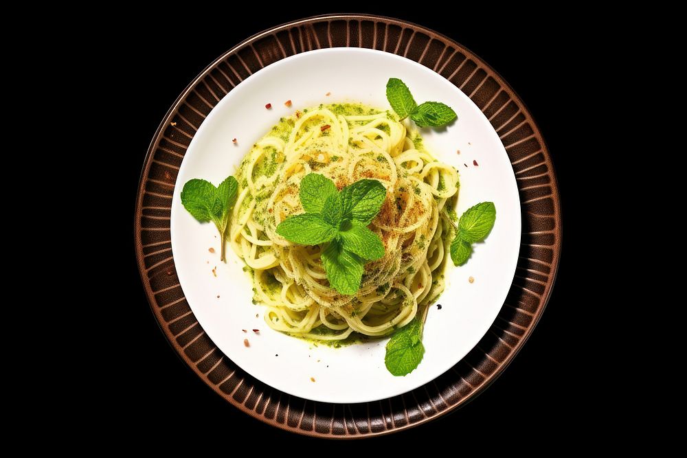 Plate spaghetti pasta food. AI generated Image by rawpixel.