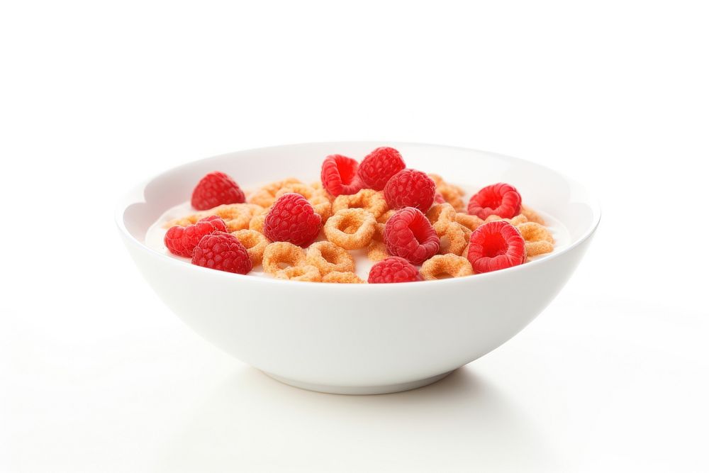 Raspberry cereal fruit food. AI generated Image by rawpixel.