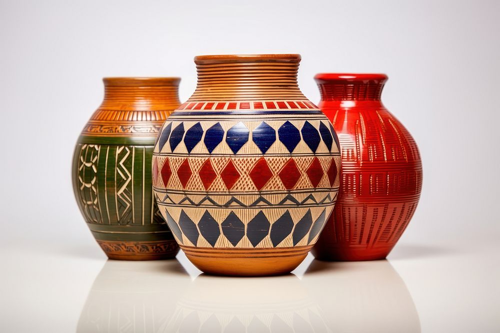 Pottery jar earthenware decoration. AI generated Image by rawpixel.