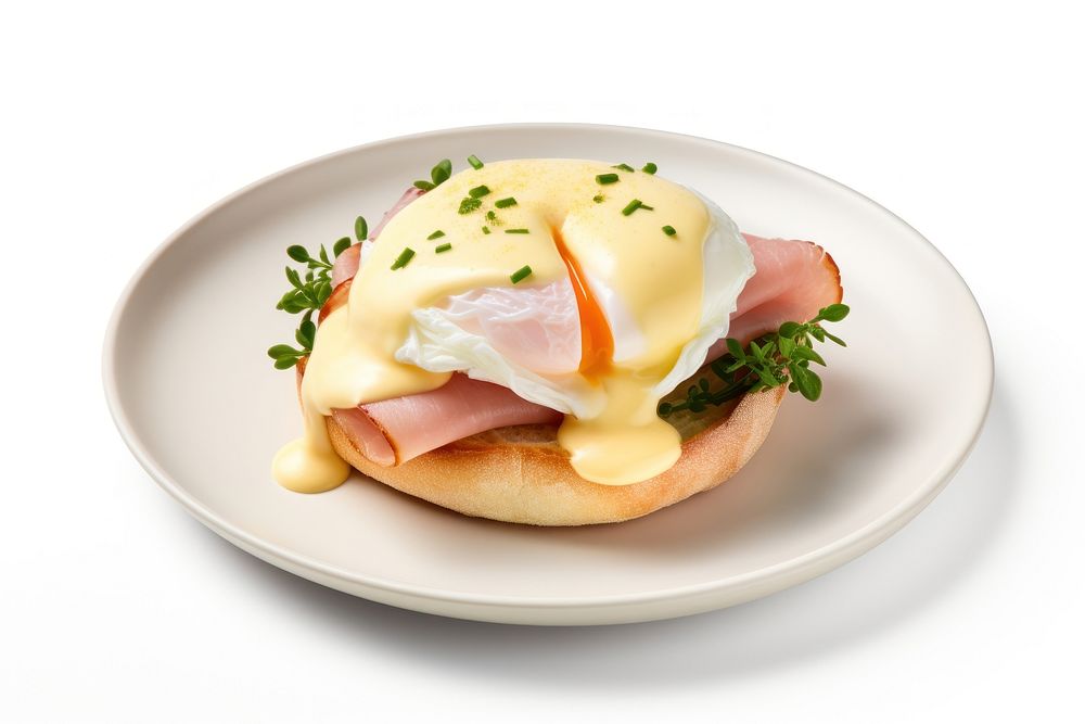 Egg brunch bread plate. AI generated Image by rawpixel.