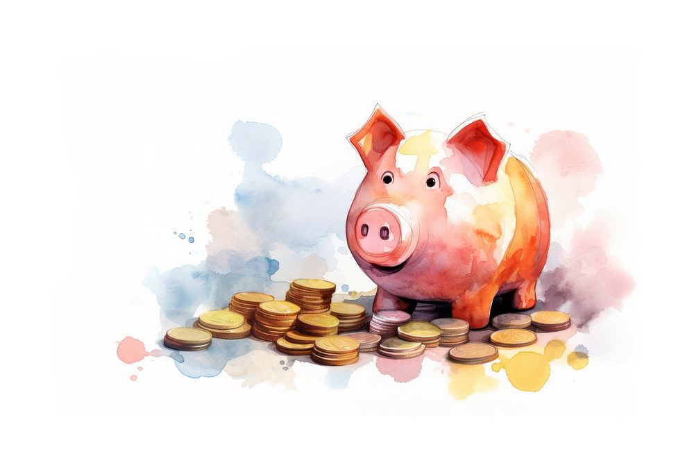 Pig mammal coin representation. AI generated Image by rawpixel.