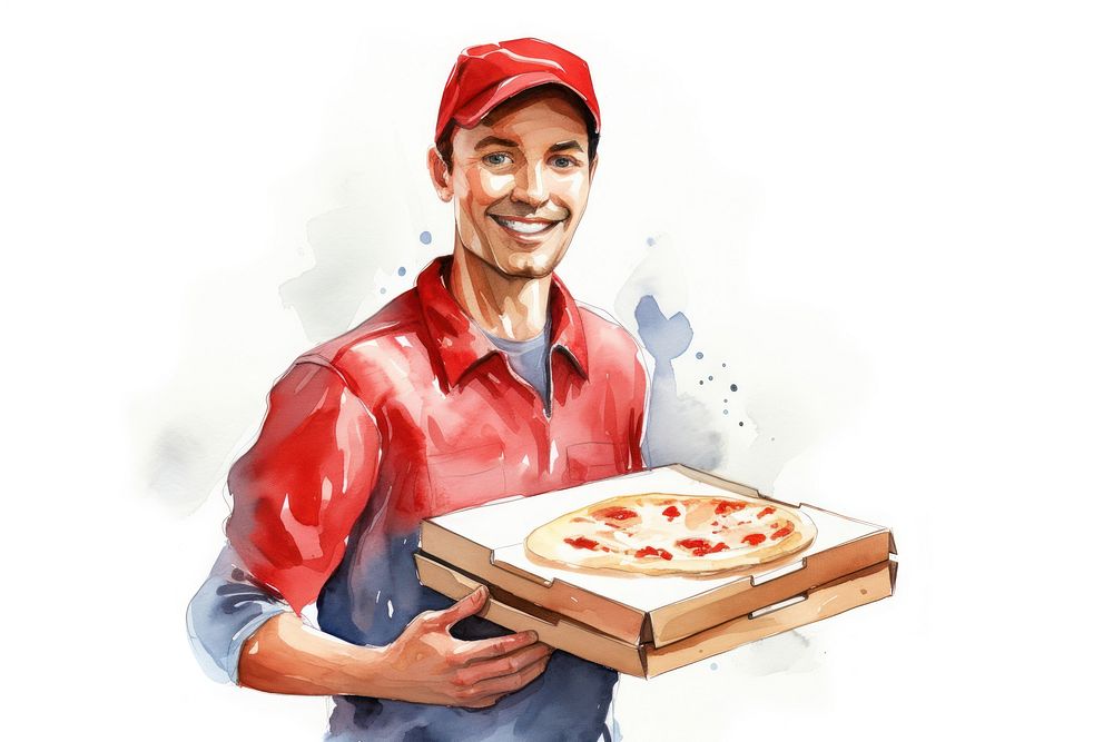 Pizza food portrait adult. AI generated Image by rawpixel.