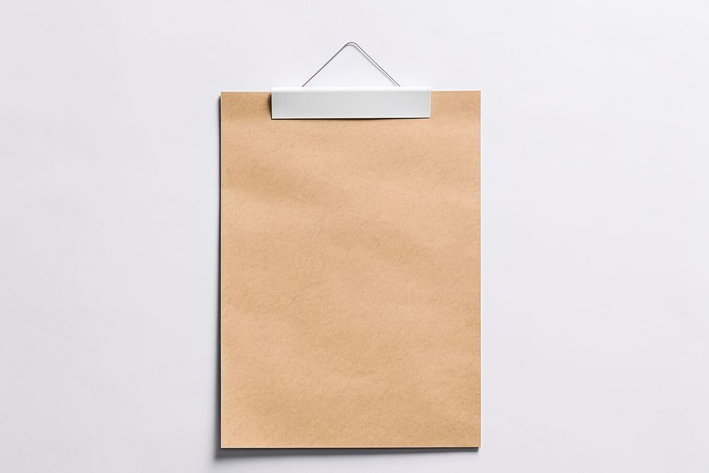 Paper wall bag white background. 