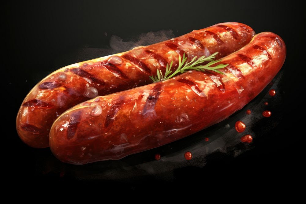 Sausage grilled meat food. AI generated Image by rawpixel.