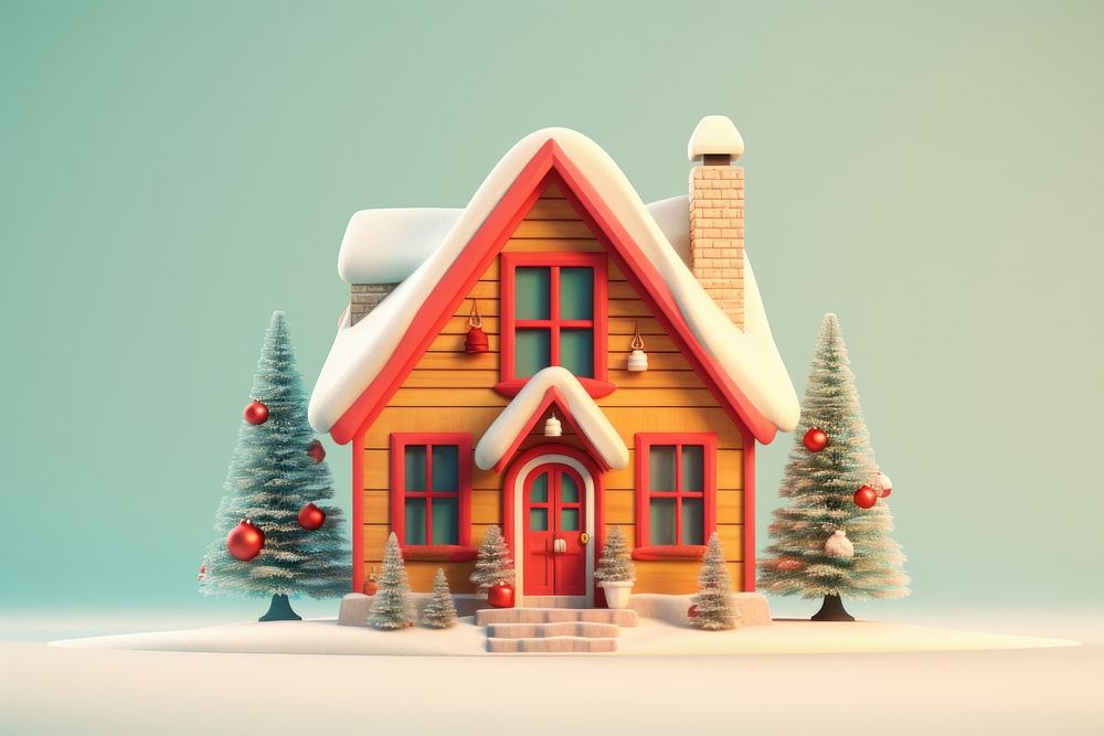 Christmas architecture decoration building. AI generated Image by rawpixel.