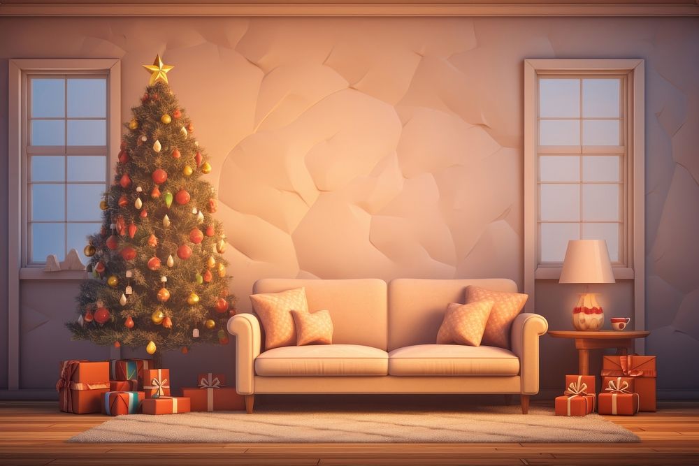 Christmas architecture decoration furniture. AI generated Image by rawpixel.