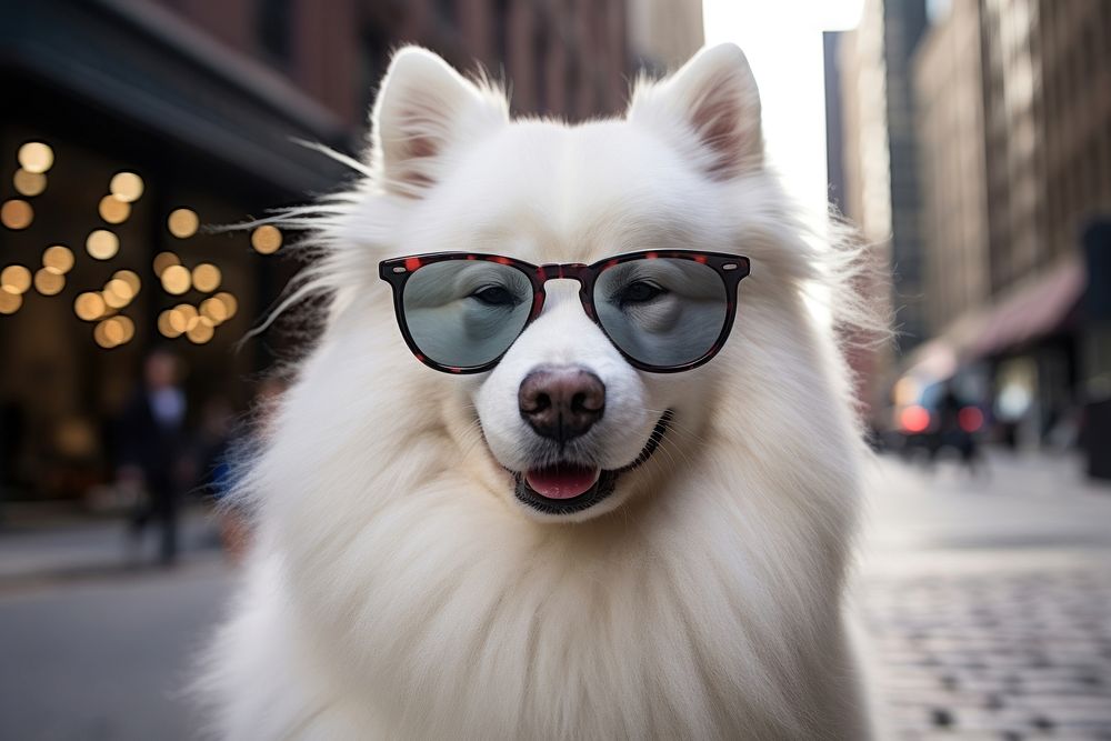 Glasses dog sunglasses mammal. 