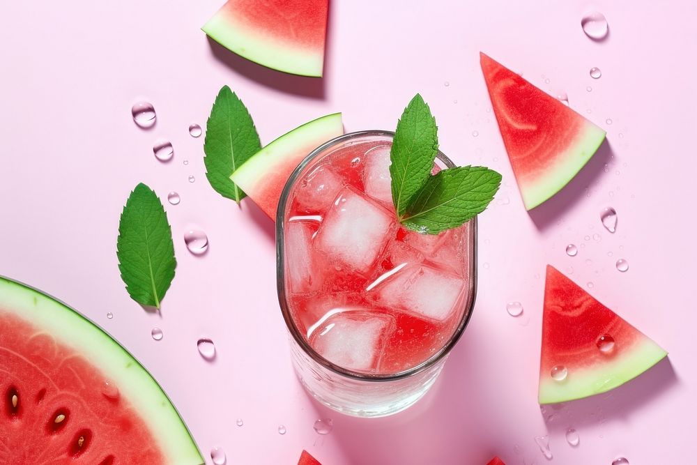 Watermelon cocktail summer fruit. AI generated Image by rawpixel.