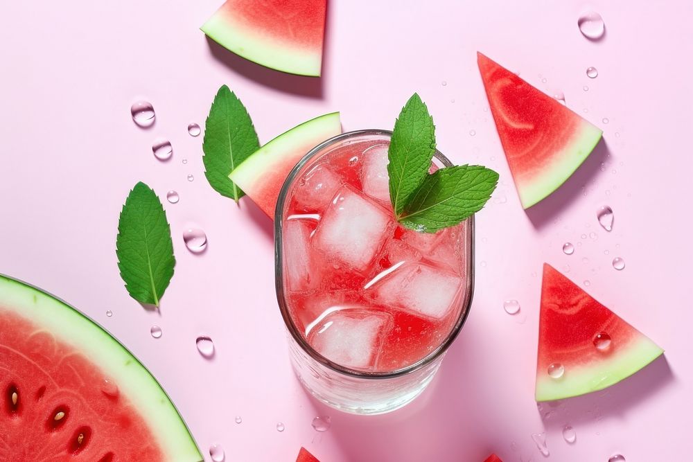 Watermelon cocktail summer fruit. 