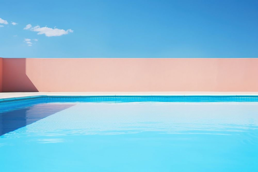 Architecture outdoors blue pool. AI generated Image by rawpixel.