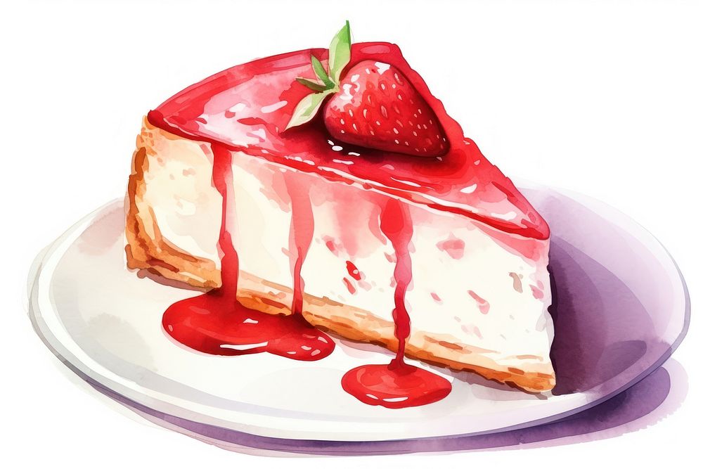 Berry cake strawberry cheesecake. AI generated Image by rawpixel.