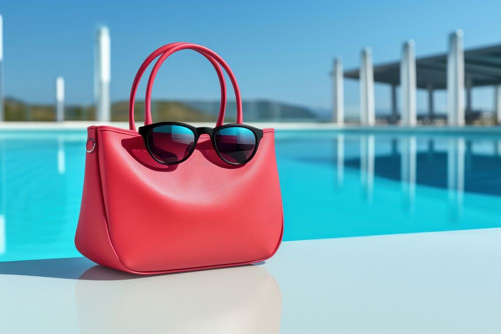 Bag sunglasses handbag luxury. AI generated Image by rawpixel.