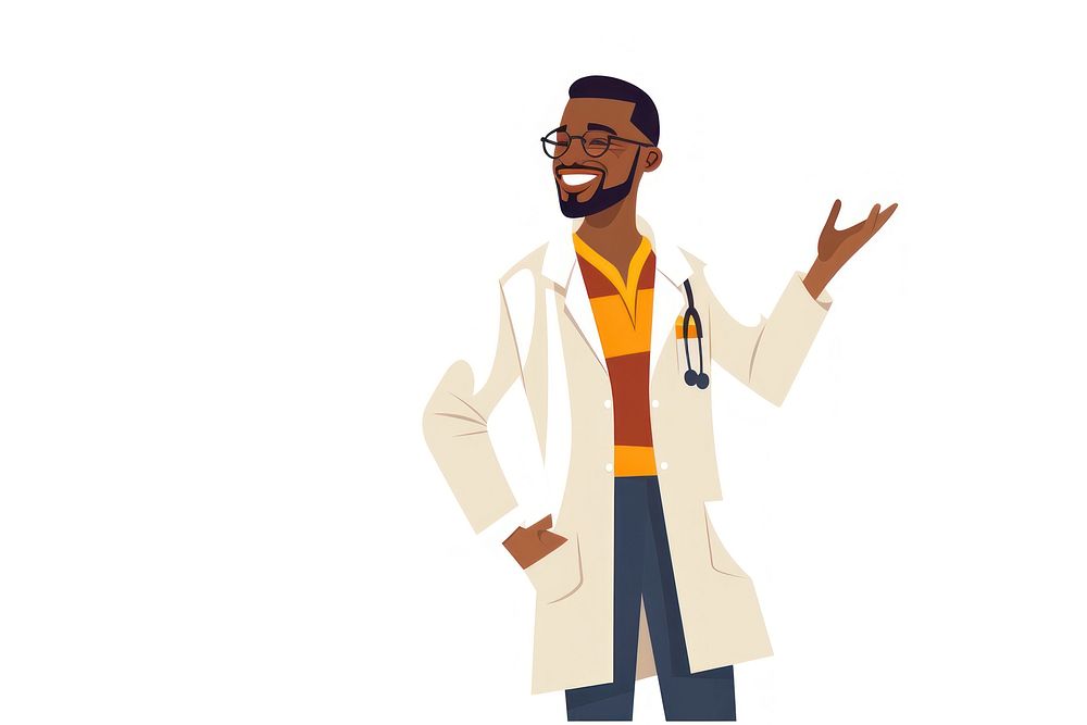 Doctor adult white background stethoscope. AI generated Image by rawpixel.