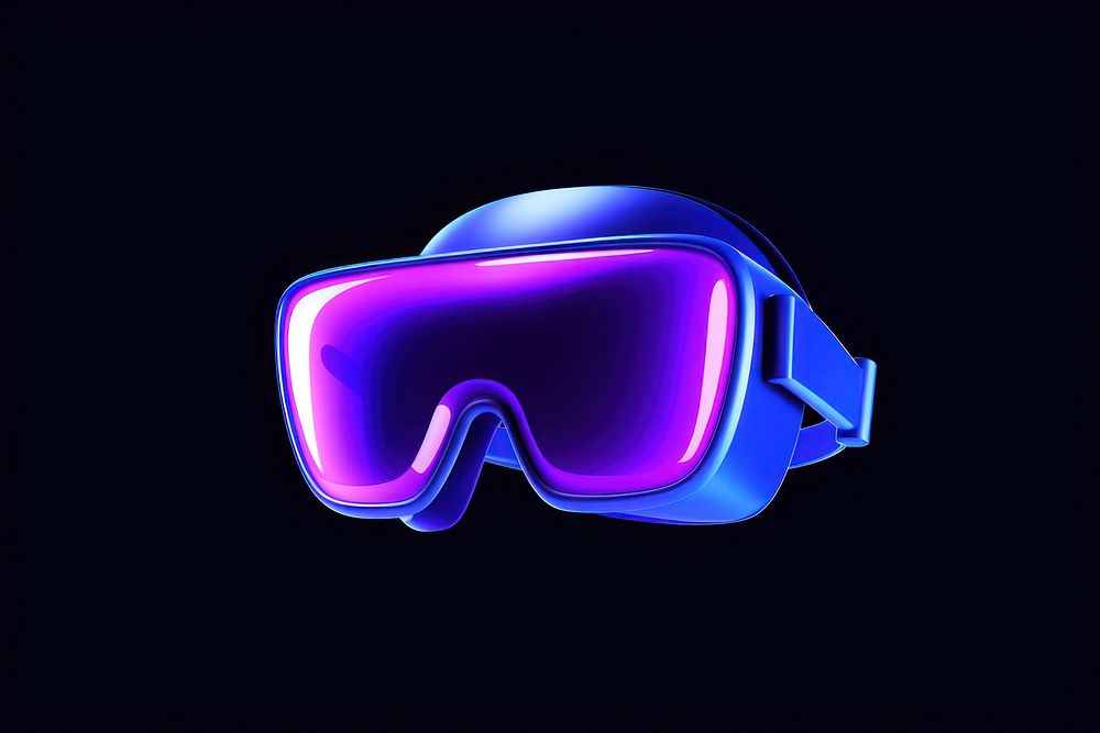 Accessory goggles purple blue. AI generated Image by rawpixel.