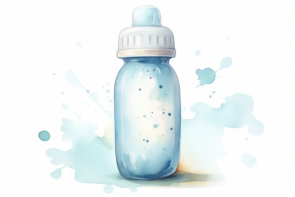 Bottle jar white background refreshment. AI generated Image by rawpixel.
