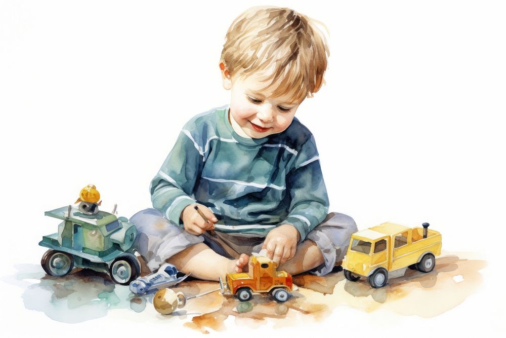 Child toy portrait vehicle. 