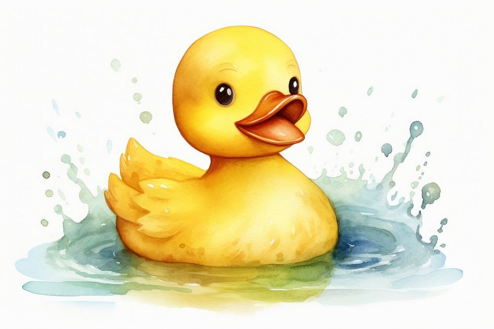 Duck animal yellow bird. AI generated Image by rawpixel.