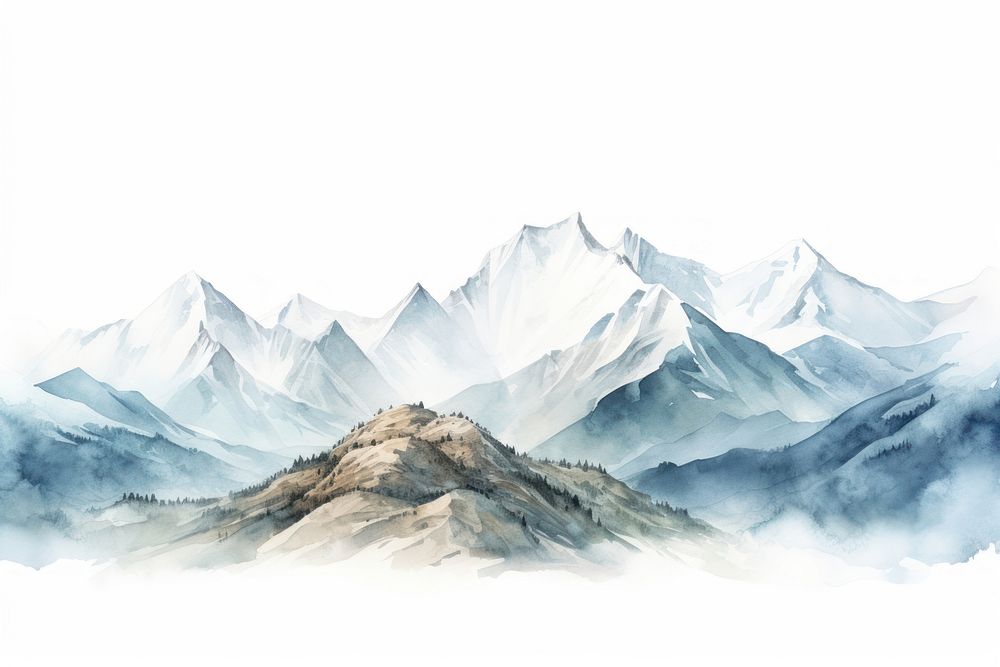 Landscape mountain outdoors glacier. AI generated Image by rawpixel.