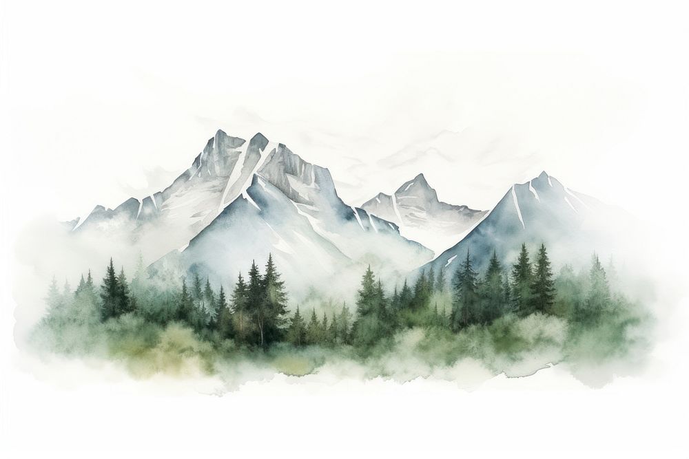 Landscape mountain outdoors nature. AI generated Image by rawpixel.