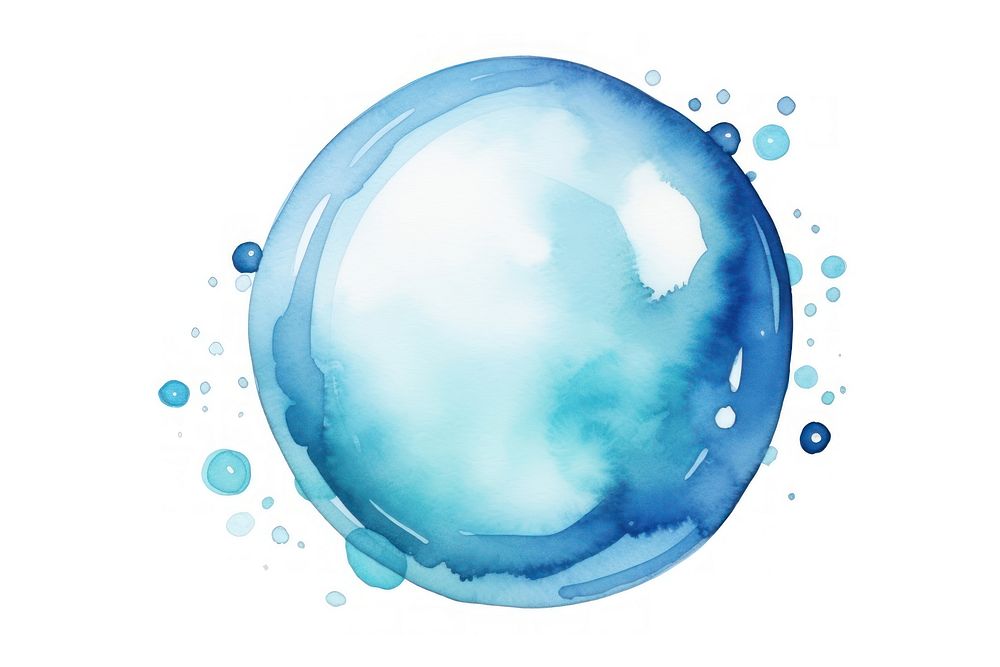 Sphere bubble turquoise splashing. AI generated Image by rawpixel.