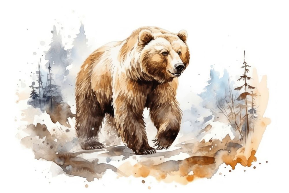 Bear wildlife mammal animal. AI generated Image by rawpixel.