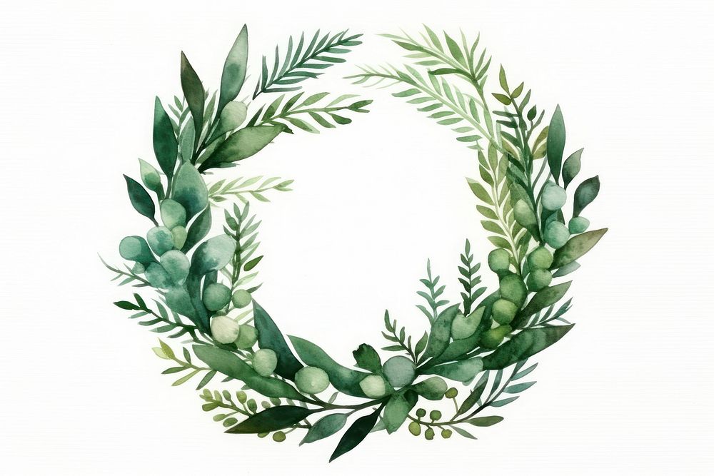 Wreath plant green leaf. AI generated Image by rawpixel.