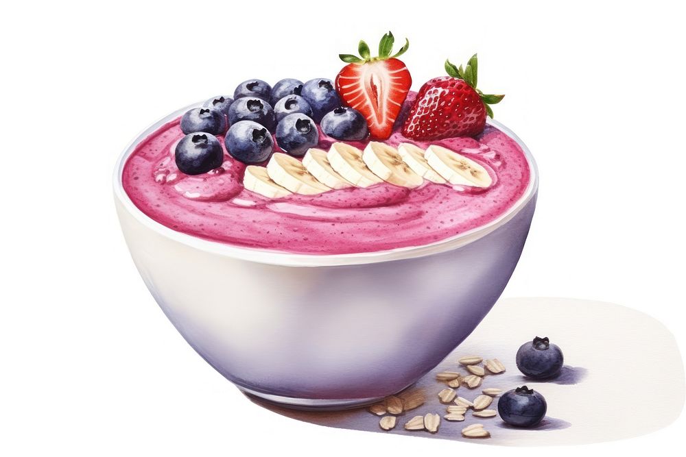 Blueberry smoothie dessert fruit. AI generated Image by rawpixel.