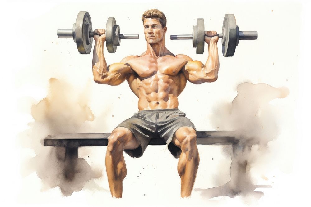 Bodybuilder exercise sports adult. AI generated Image by rawpixel.