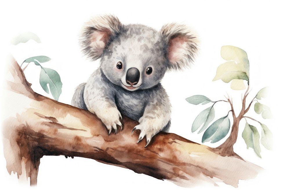 Koala mammal animal tree. AI generated Image by rawpixel.