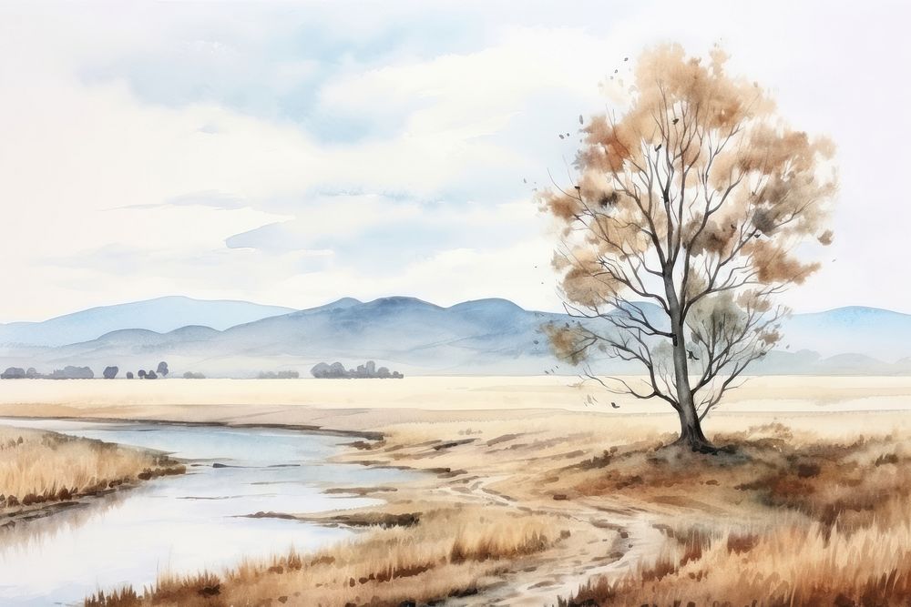 Landscape outdoors painting nature.