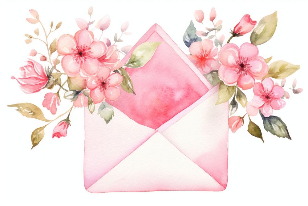 Envelope flower letter plant. AI generated Image by rawpixel.