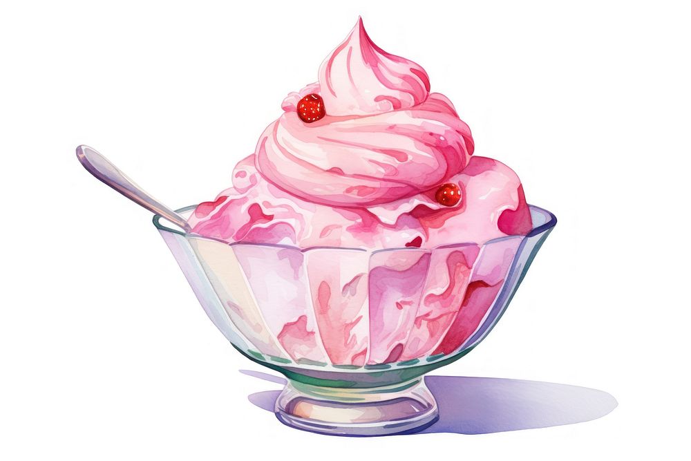 Cream dessert sundae food. AI generated Image by rawpixel.