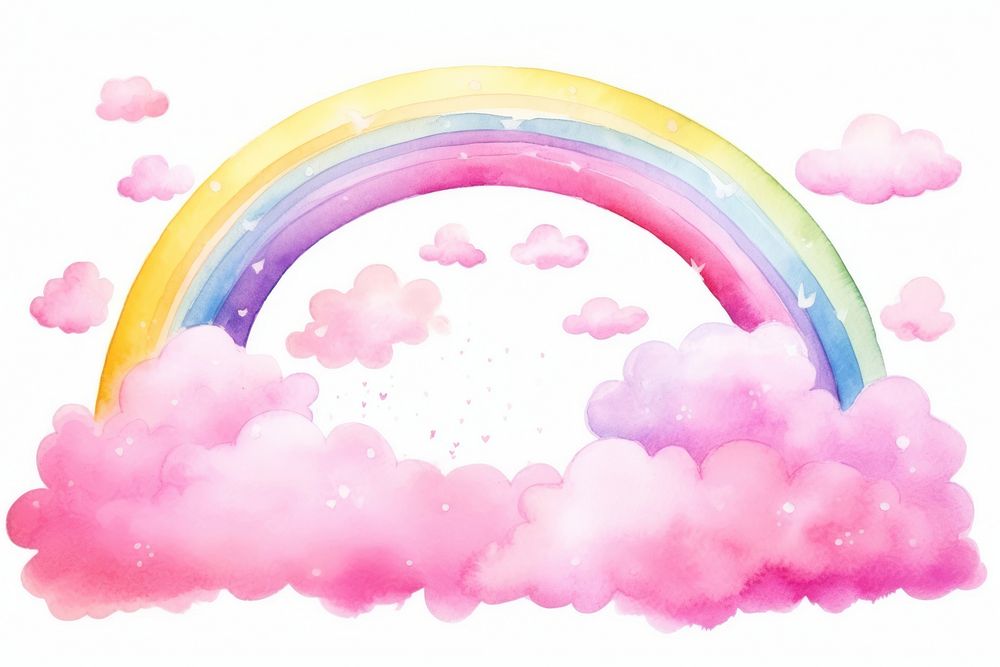 Outdoors rainbow pink backgrounds. AI generated Image by rawpixel.