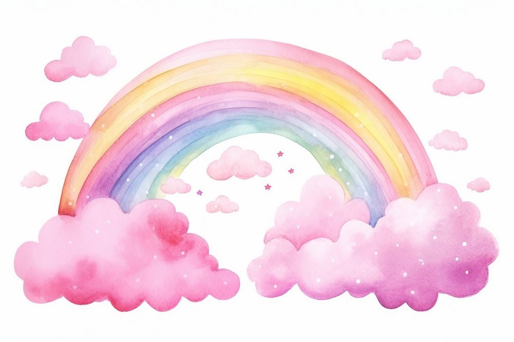 Rainbow pink tranquility backgrounds. AI generated Image by rawpixel.