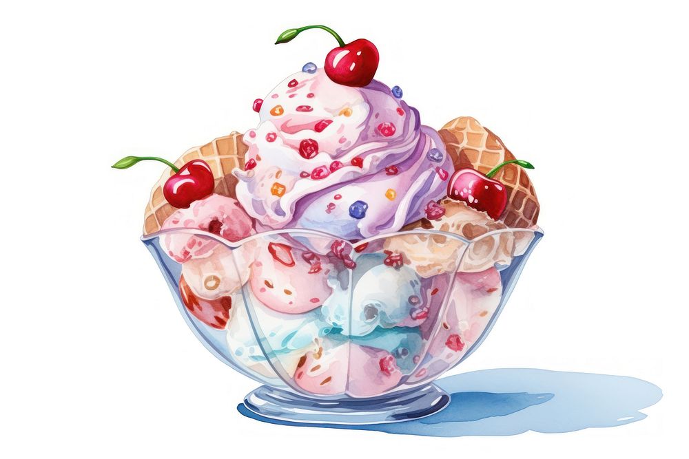 Sundae cream dessert food. AI generated Image by rawpixel.