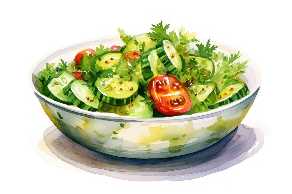 Salad plate food dish. AI generated Image by rawpixel.