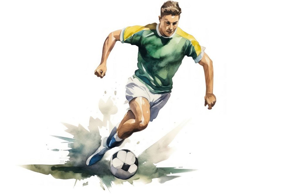 Sports football kicking player. AI generated Image by rawpixel.