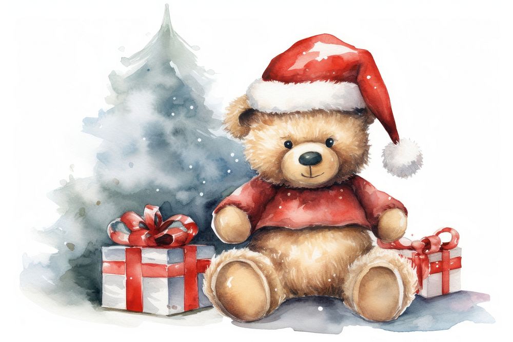 Christmas paper bear toy. AI generated Image by rawpixel.