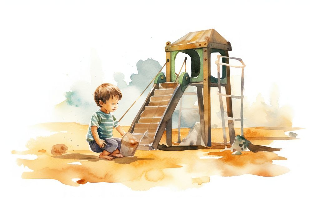 Playground outdoors toddler child. AI generated Image by rawpixel.