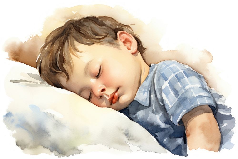 Sleeping portrait toddler baby. AI generated Image by rawpixel.