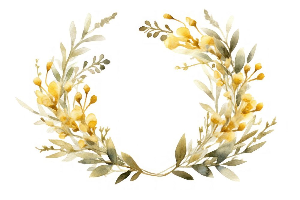 Wreath flower plant white background. AI generated Image by rawpixel.