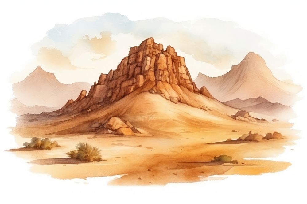 Desert landscape outdoors nature. AI generated Image by rawpixel.