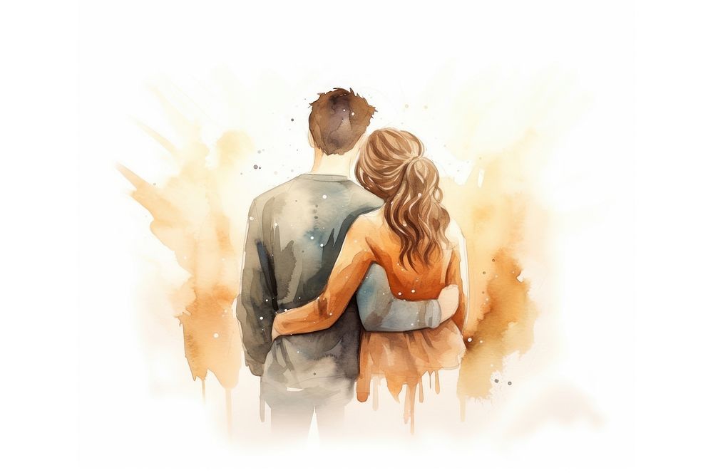 Back kissing togetherness affectionate. AI generated Image by rawpixel.