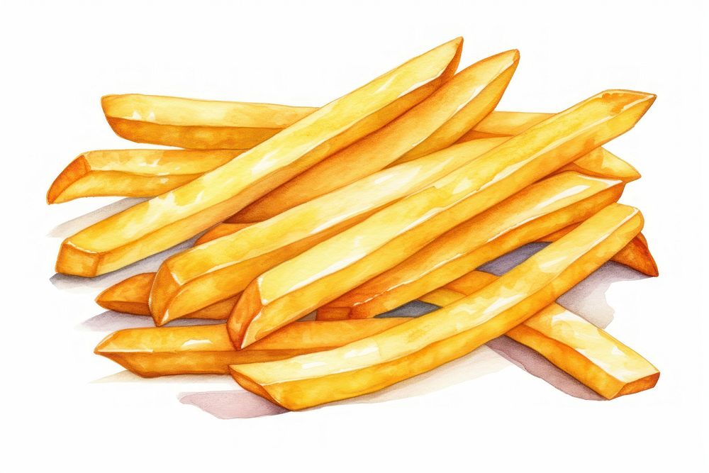 Fries food white background french fries. 