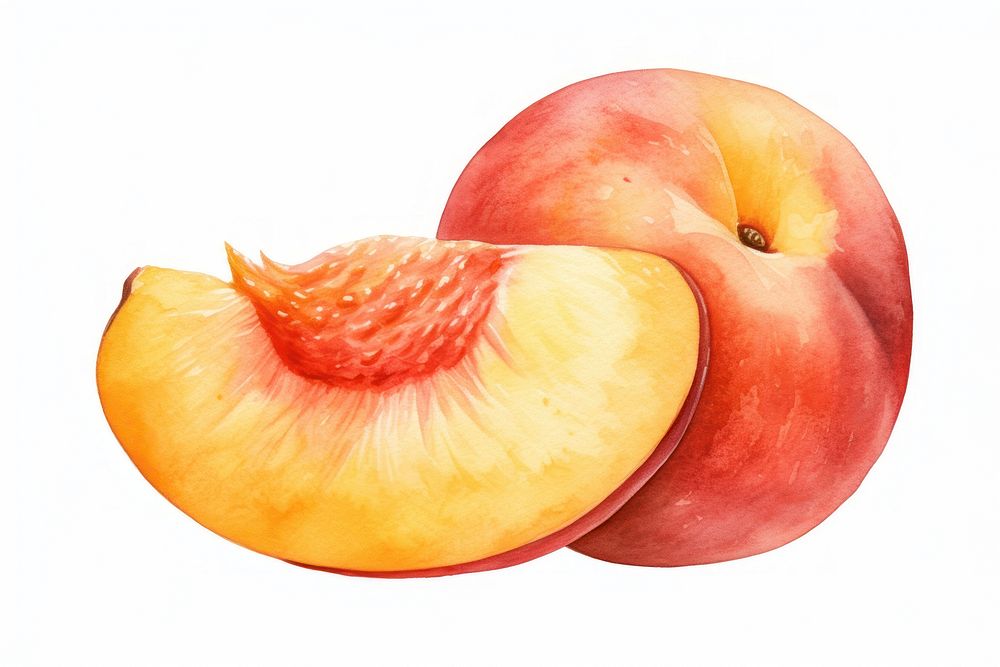 Peach apple fruit plant. AI Free Photo rawpixel