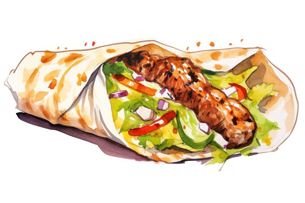 Food seafood bread kebab. AI generated Image by rawpixel.