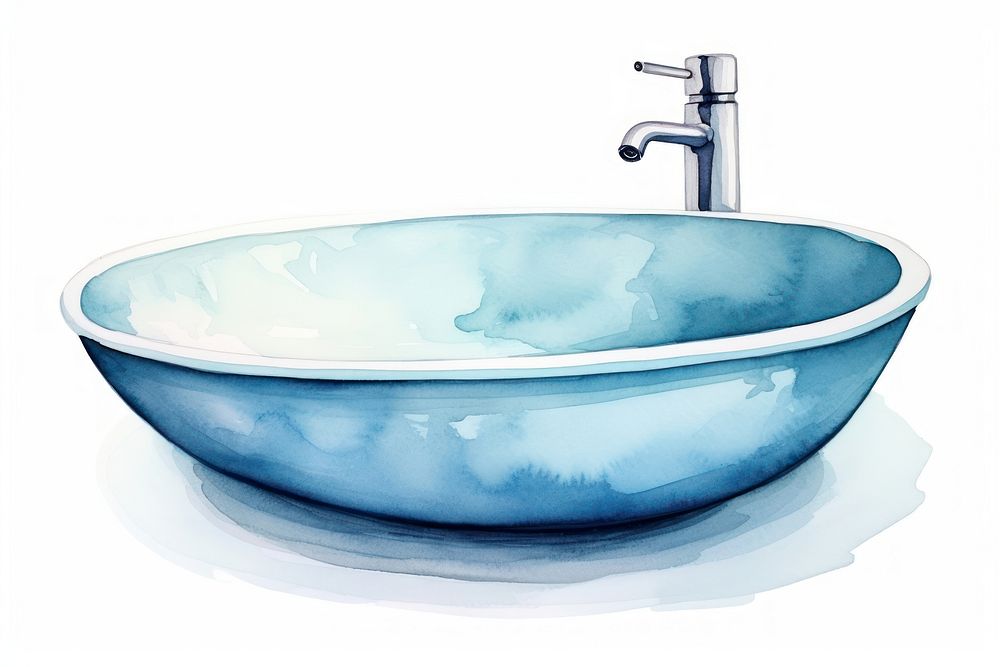 Bathtub sink bathroom ceramic. AI generated Image by rawpixel.